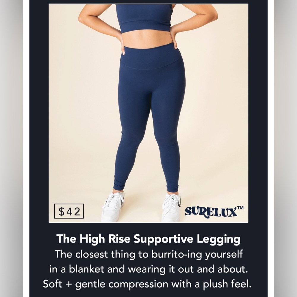 High rise supportive legging